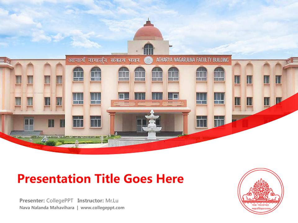 Nava Nalanda Mahavihara Course/Courseware Creation PPT Template4:3 ratio PPT effect preview image5