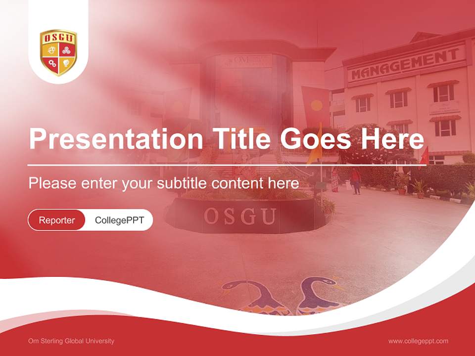 Om Sterling Global University Lecture Sharing and Networking Event PPT Template4:3 ratio PPT effect preview image4