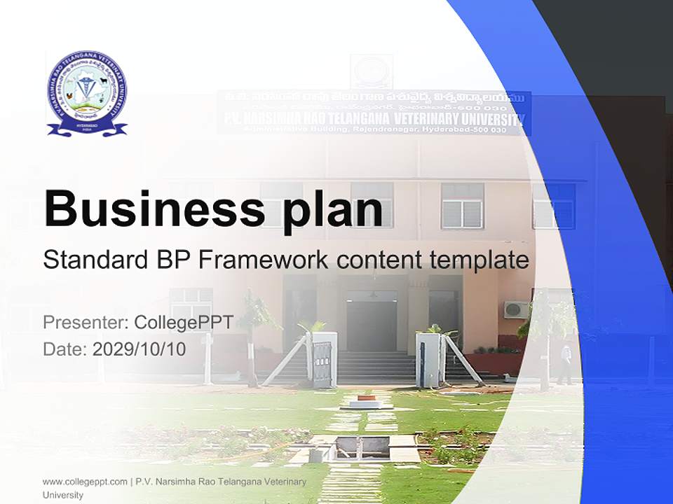 P.V. Narsimha Rao Telangana Veterinary University Competition/Entrepreneurship Contest PPT Template4:3 ratio PPT effect preview image9