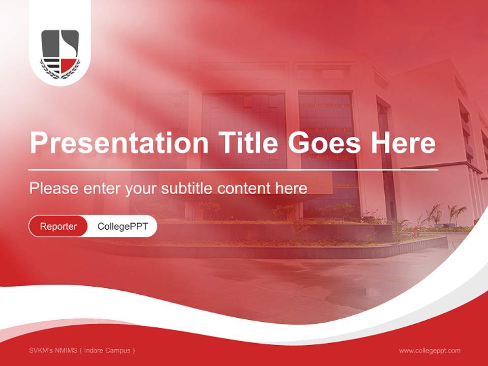 SVKM’s NMIMS（Indore Campus） Lecture Sharing and Networking Event PPT Template4:3 ratio PPT effect preview image4