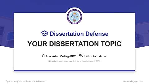 Nanaji Deshmukh Veterinary Science University Graduation Thesis Defense PPT Template