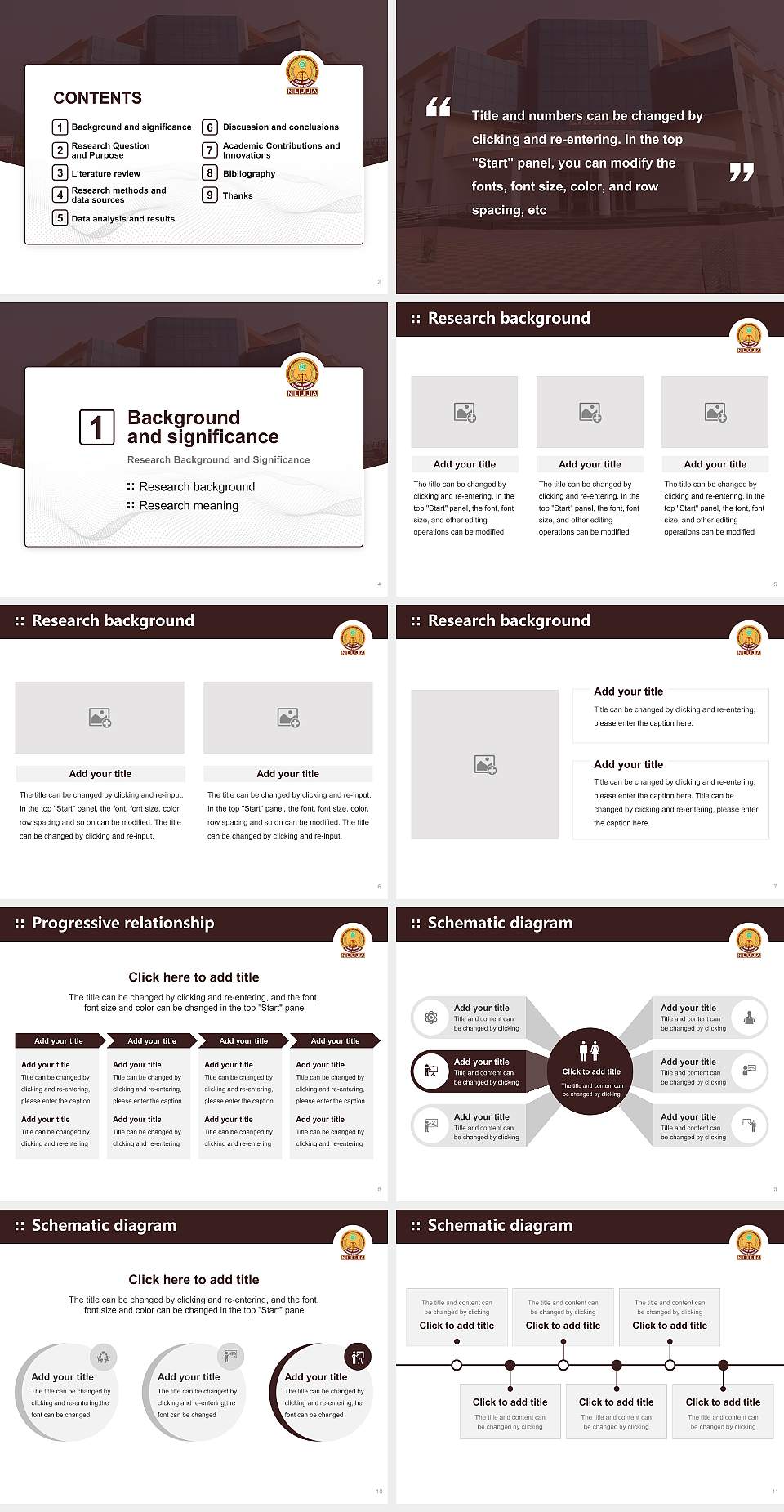 National Law University and Judicial Academy Graduation Thesis Defense PPT Template4:3 ratio PPT effect preview image2