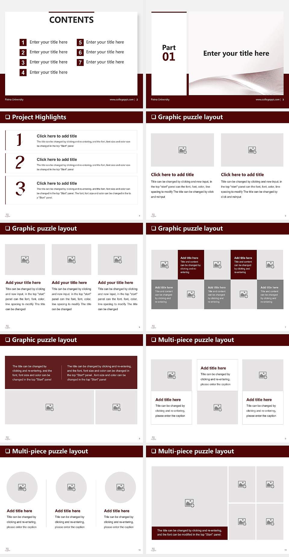 Patna University General PPT Template4:3 ratio PPT effect preview image2