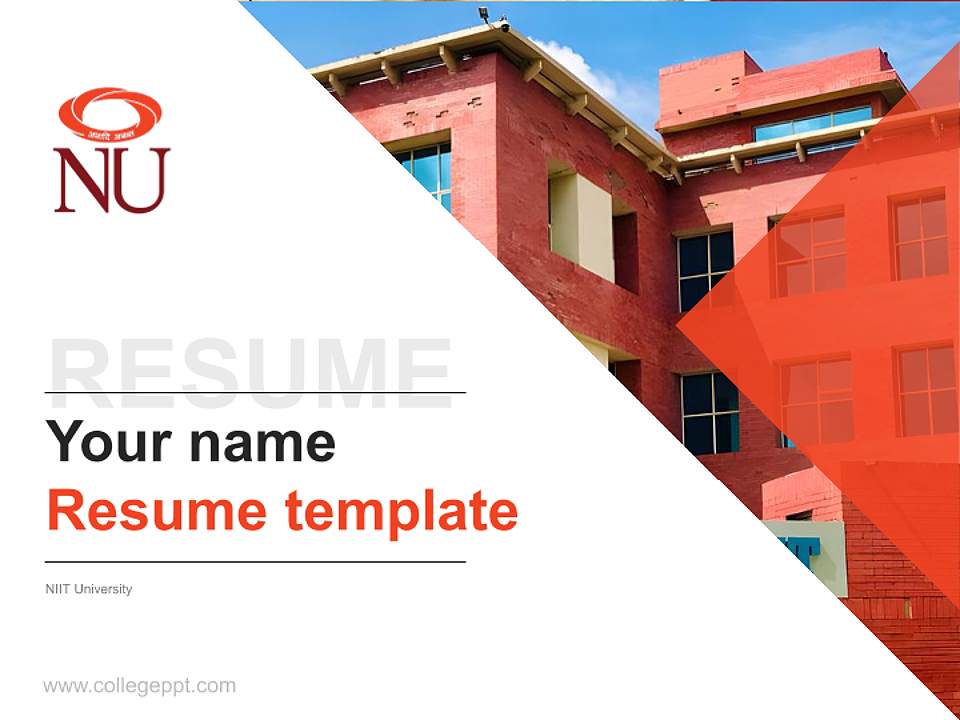 NIIT University Resume PPT Template4:3 ratio PPT effect preview image5
