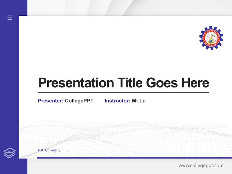 P.K. University Thesis Proposal/Graduation Defense PPT Template4:3 ratio PPT effect preview image5
