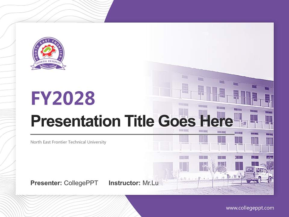 North East Frontier Technical University Academic Presentation/Research Findings Report PPT Template4:3 ratio PPT effect preview image5