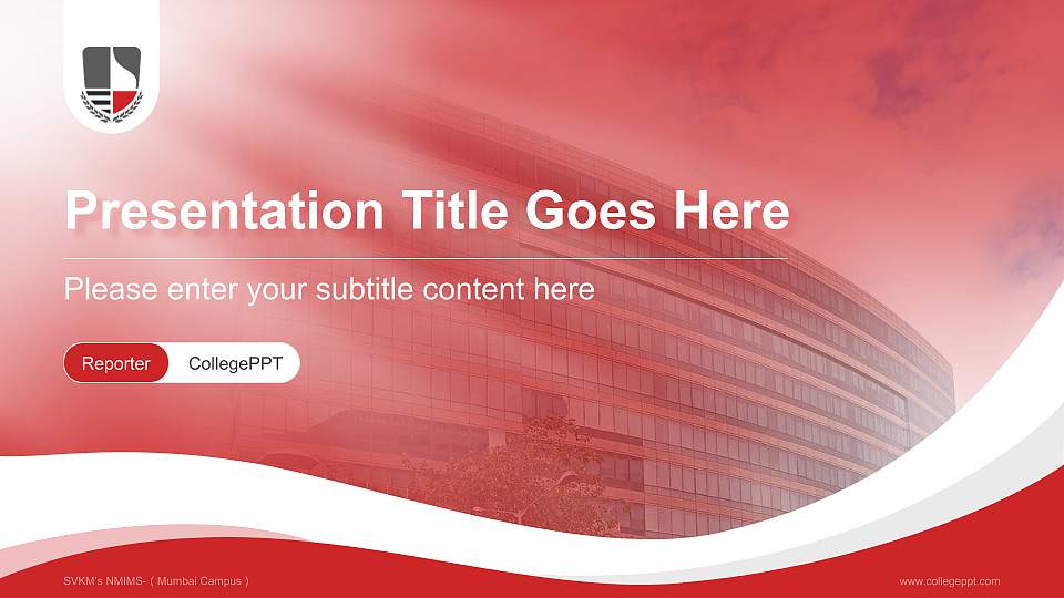 SVKM’s NMIMS-（Mumbai Campus） Lecture Sharing and Networking Event PPT Template16:9 ratio PPT effect preview image