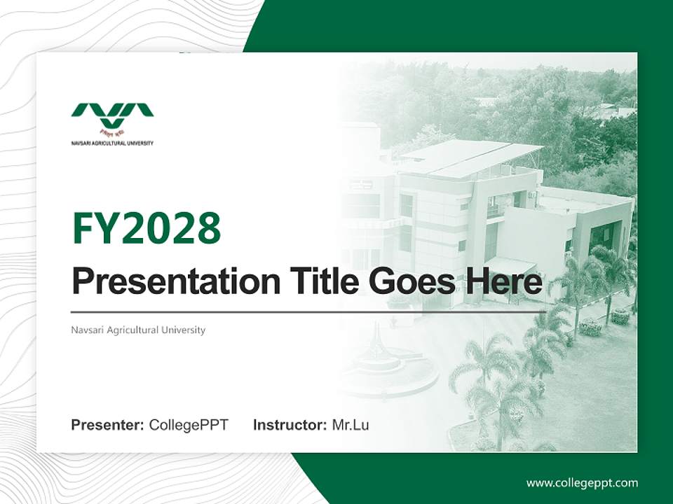 Navsari Agricultural University Academic Presentation/Research Findings Report PPT Template4:3 ratio PPT effect preview image5