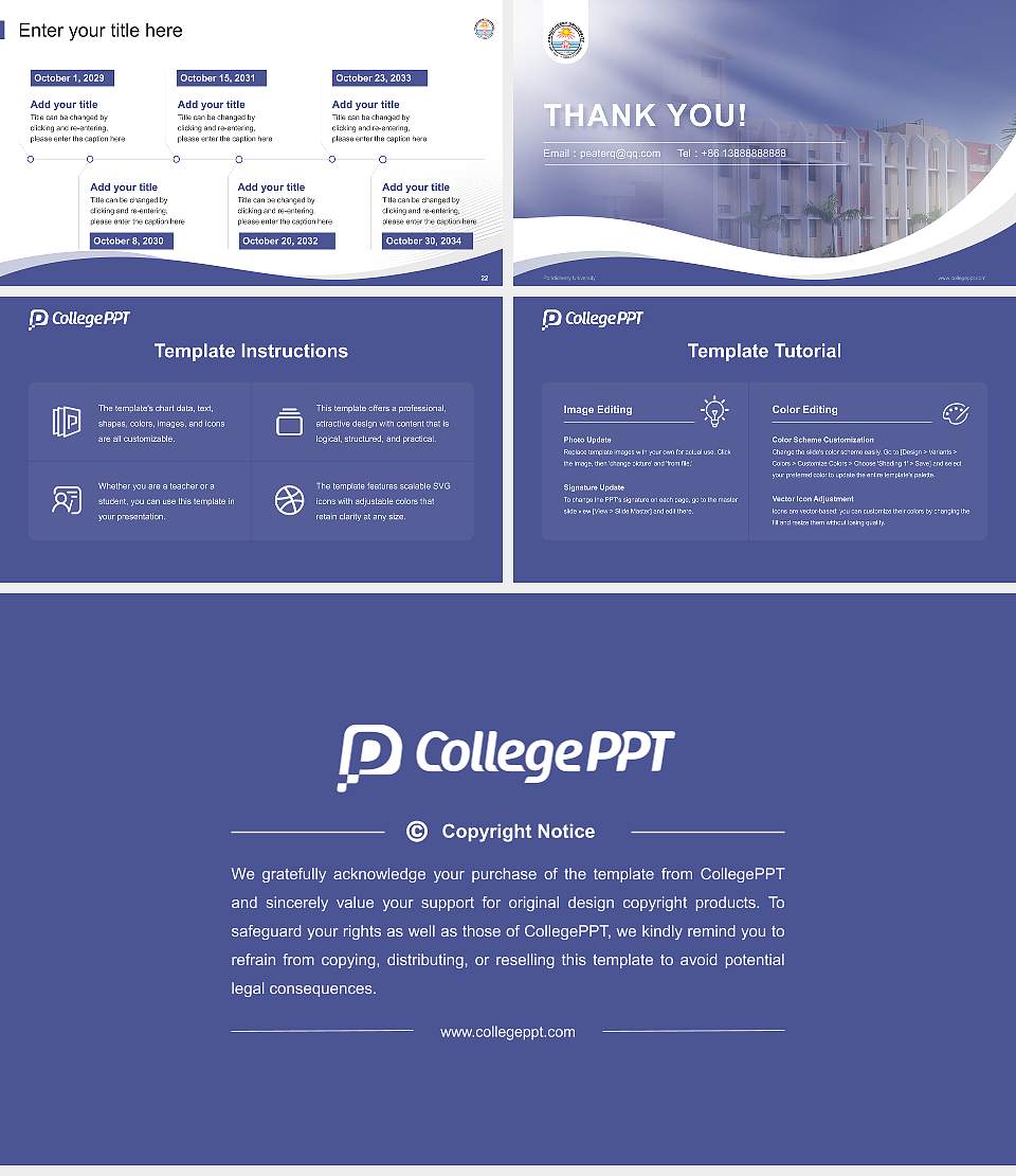 Pondicherry University Lecture Sharing and Networking Event PPT Template16:9 ratio PPT effect preview image4