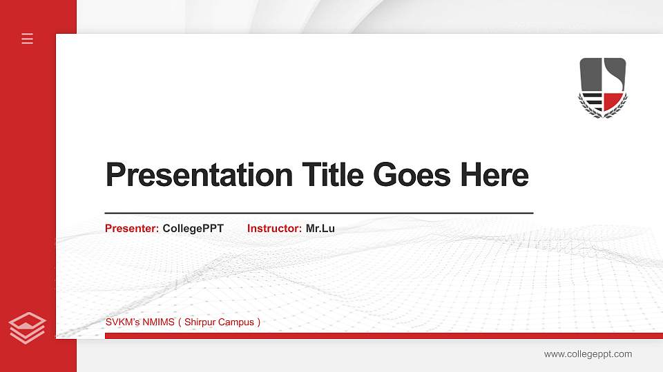 SVKM’s NMIMS（Shirpur Campus） Thesis Proposal/Graduation Defense PPT Template16:9 ratio PPT effect preview image1