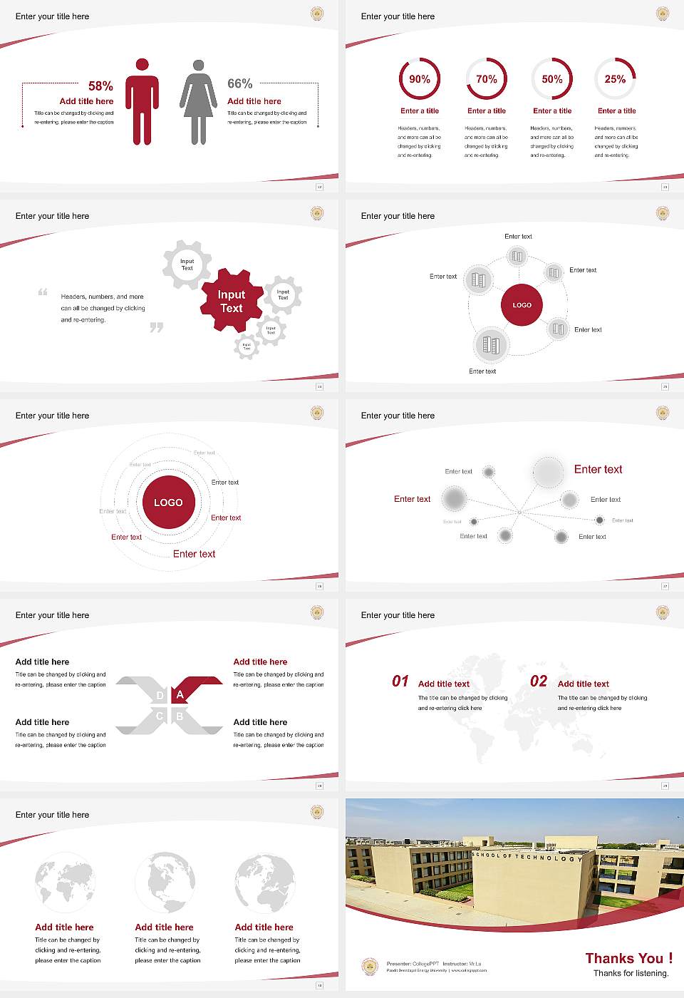 Pandit Deendayal Energy University Course/Courseware Creation PPT Template16:9 ratio PPT effect preview image4