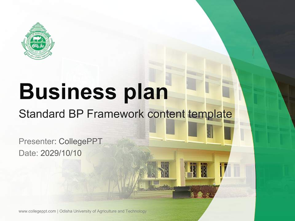Odisha University of Agriculture and Technology Competition/Entrepreneurship Contest PPT Template4:3 ratio PPT effect preview image9