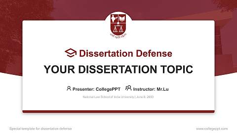 National Law School of India University Graduation Thesis Defense PPT Template