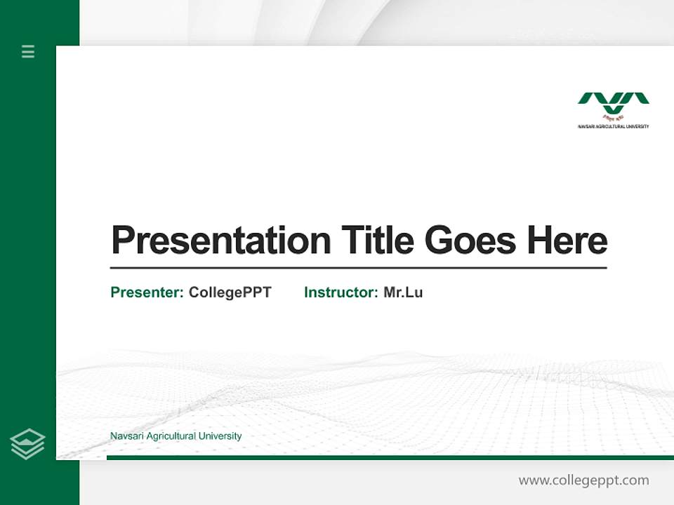 Navsari Agricultural University Thesis Proposal/Graduation Defense PPT Template4:3 ratio PPT effect preview image5