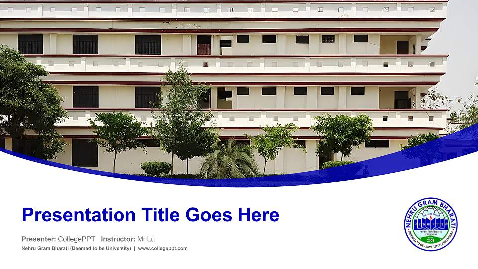 Nehru Gram Bharati (Deemed to be University) Course/Courseware Creation PPT Template16:9 ratio PPT effect preview image