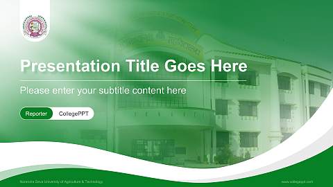 Narendra Deva University of Agriculture & Technology Lecture Sharing and Networking Event PPT Template