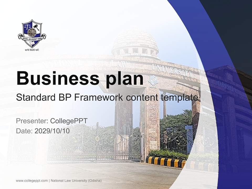 National Law University (Odisha) Competition/Entrepreneurship Contest PPT Template4:3 ratio PPT effect preview image9