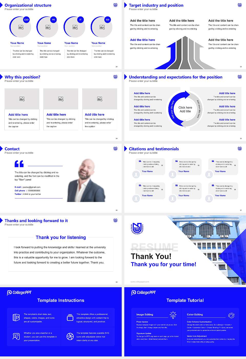 Netaji Subhash Open University Resume PPT Template16:9 ratio PPT effect preview image4