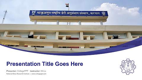 National Dairy Research Institute Course/Courseware Creation PPT Template