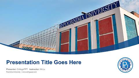 Poornima University Course/Courseware Creation PPT Template
