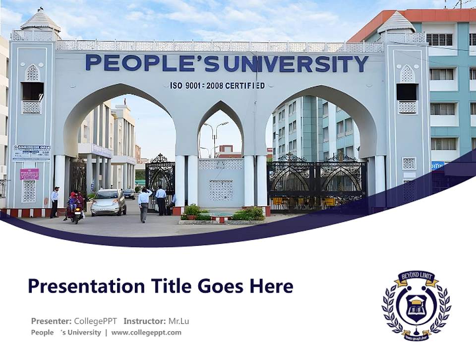 People ‘s University Course/Courseware Creation PPT Template4:3 ratio PPT effect preview image5