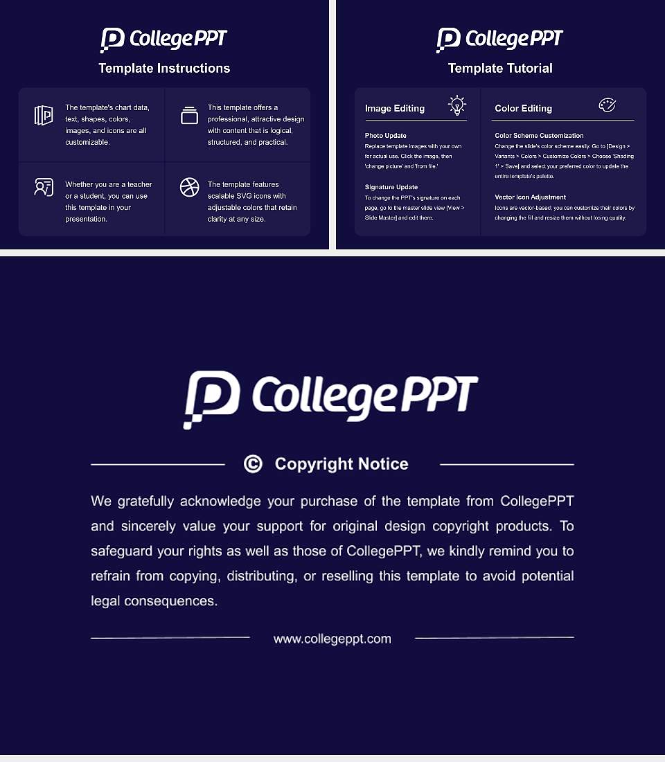 People ‘s University Course/Courseware Creation PPT Template4:3 ratio PPT effect preview image5