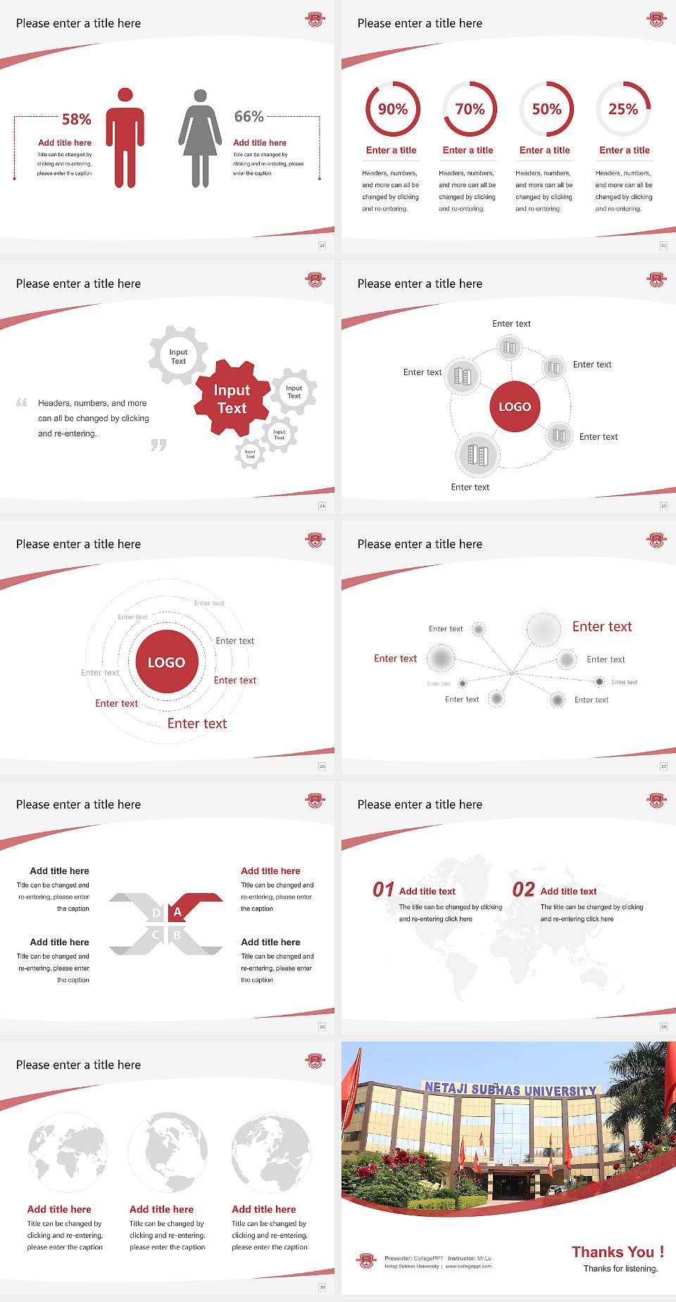 Netaji Subhas University Course/Courseware Creation PPT Template4:3 ratio PPT effect preview image4