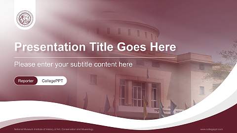National Museum Institute of History of Art, Conservation and Museology Lecture Sharing and Networking Event PPT Template