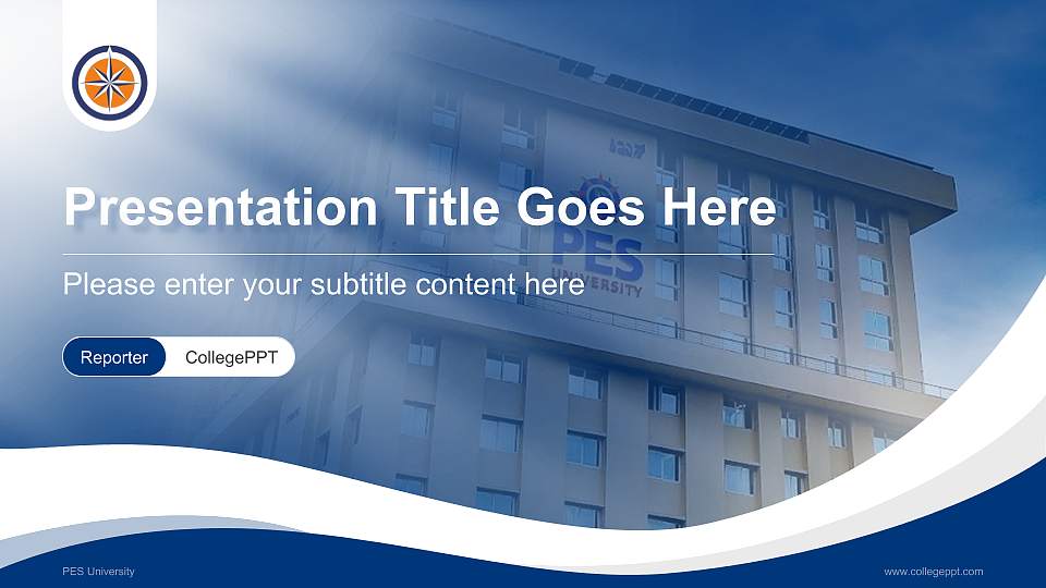 PES University Lecture Sharing and Networking Event PPT Template16:9 ratio PPT effect preview image