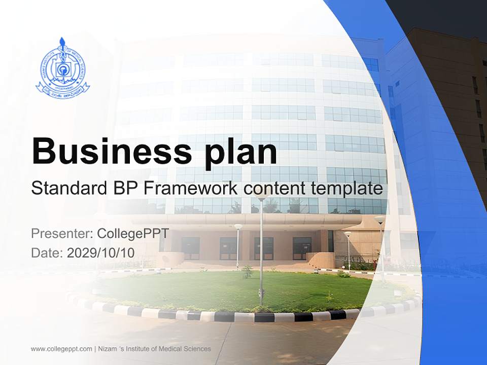 Nizam ‘s Institute of Medical Sciences Competition/Entrepreneurship Contest PPT Template4:3 ratio PPT effect preview image9
