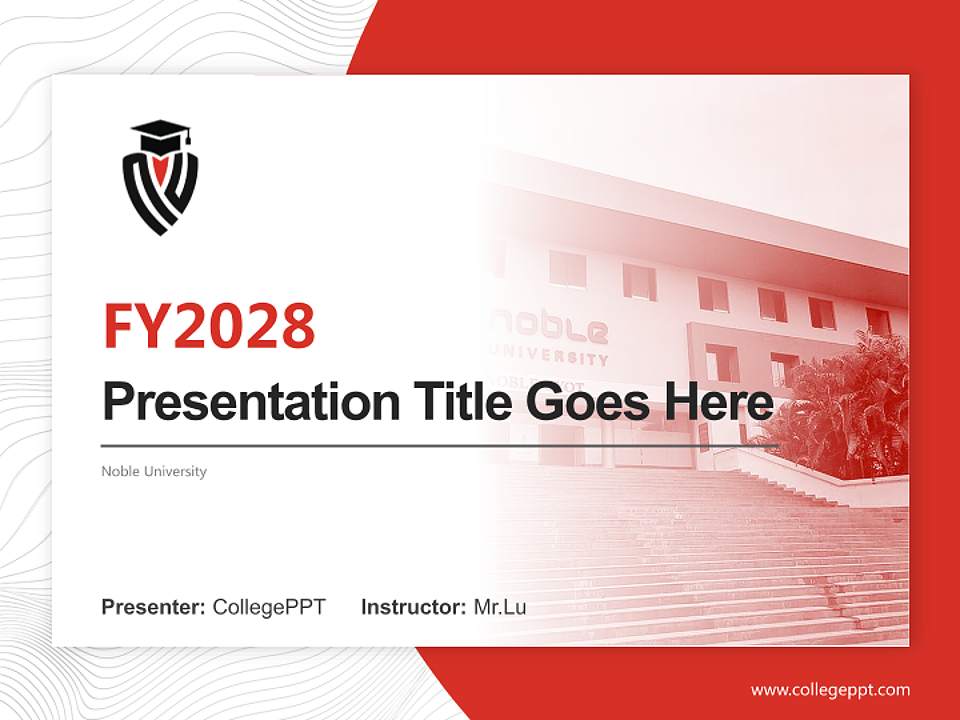 Noble University Academic Presentation/Research Findings Report PPT Template4:3 ratio PPT effect preview image5