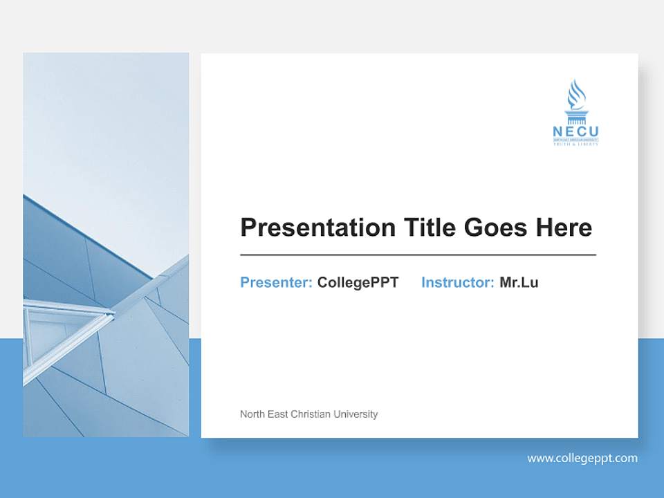 North East Christian University General PPT Template4:3 ratio PPT effect preview image6