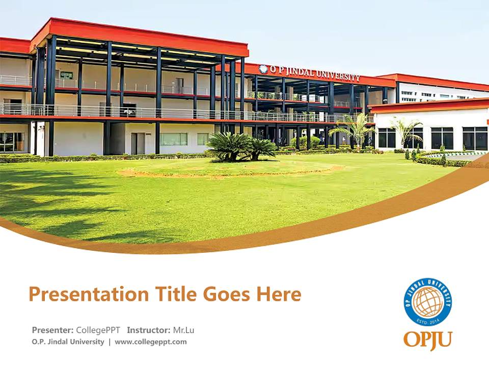 O.P. Jindal University Course/Courseware Creation PPT Template4:3 ratio PPT effect preview image5