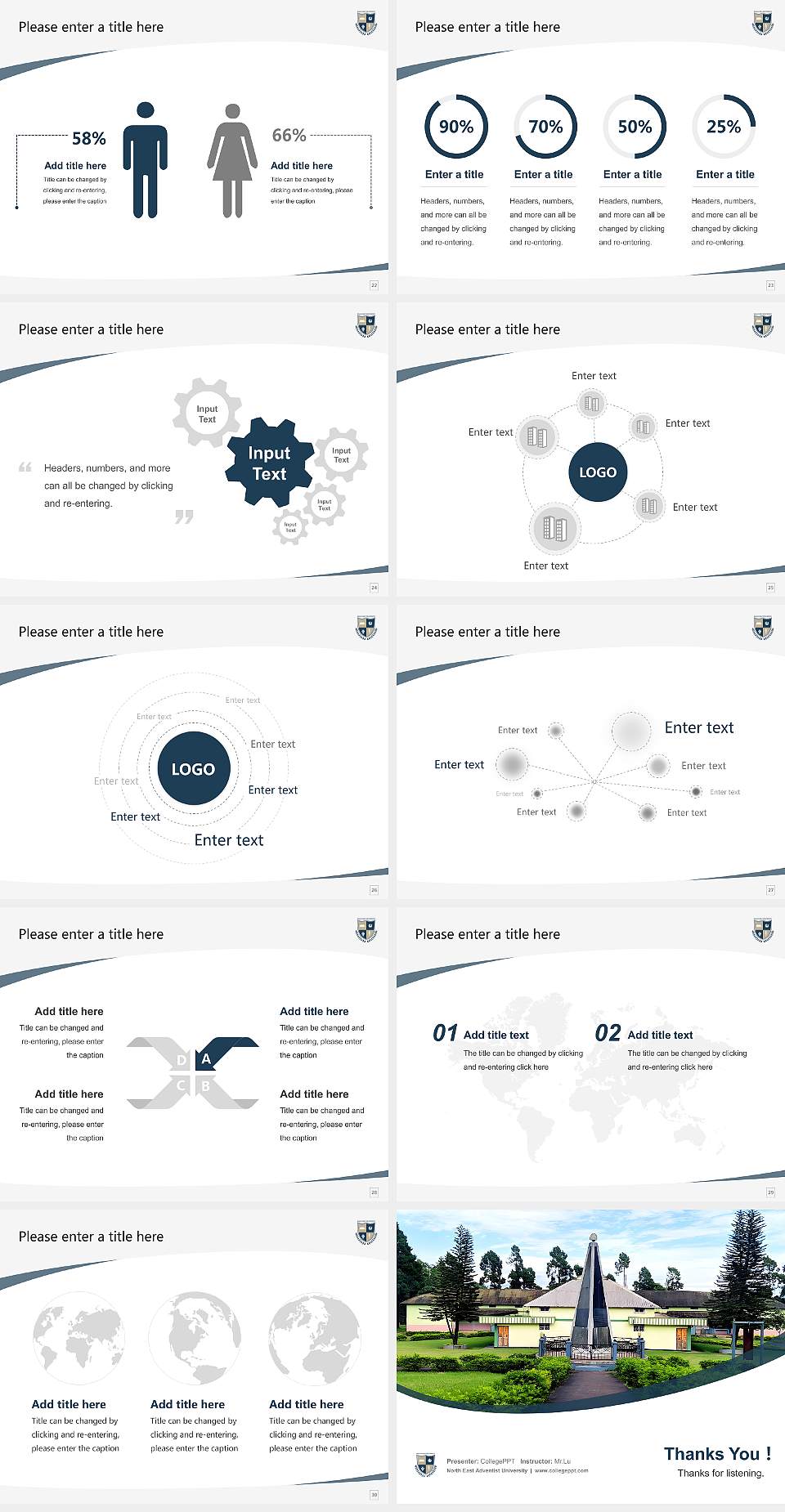 North East Adventist University Course/Courseware Creation PPT Template4:3 ratio PPT effect preview image4