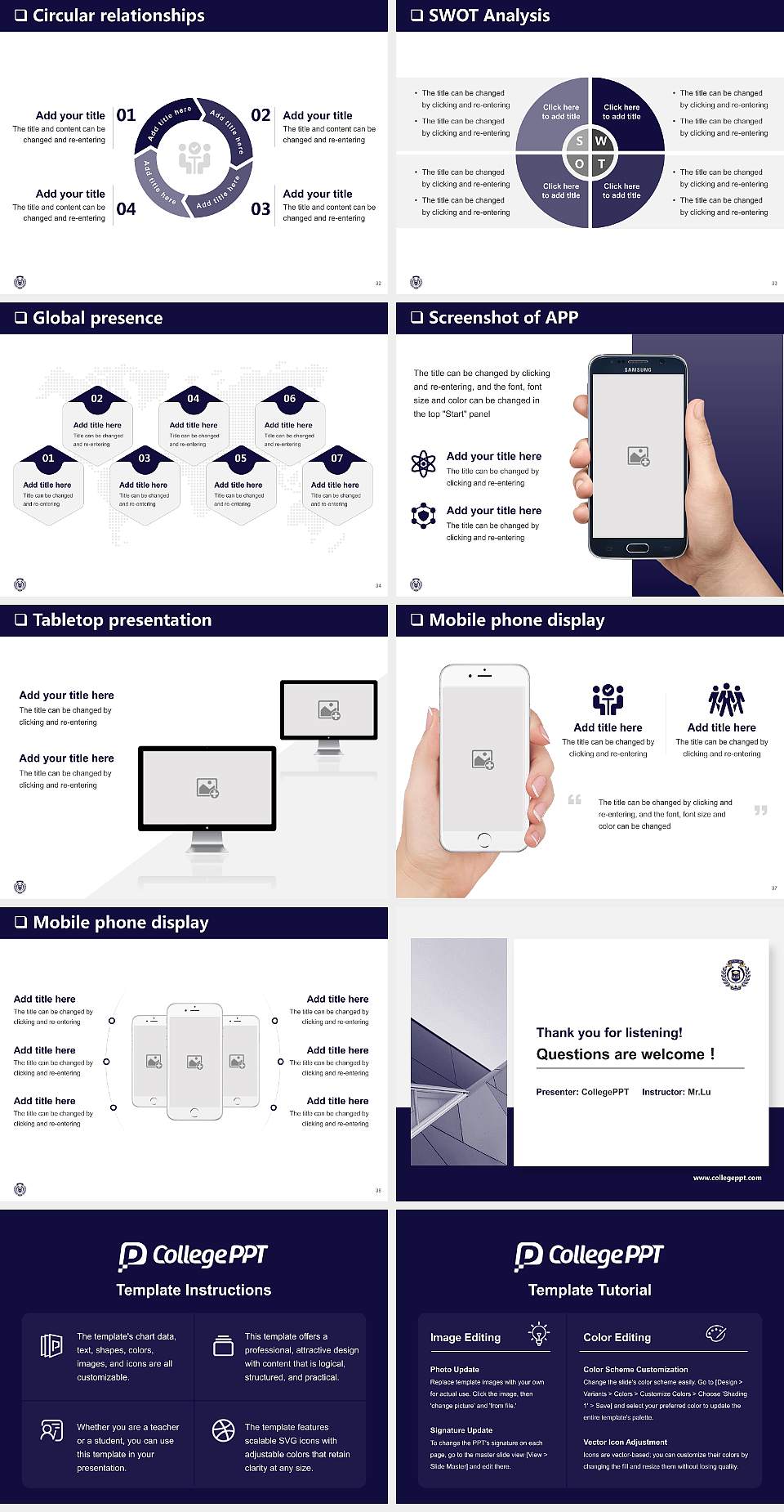 People ‘s University General PPT Template4:3 ratio PPT effect preview image5