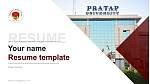 Pratap University이력서PPT 템플릿