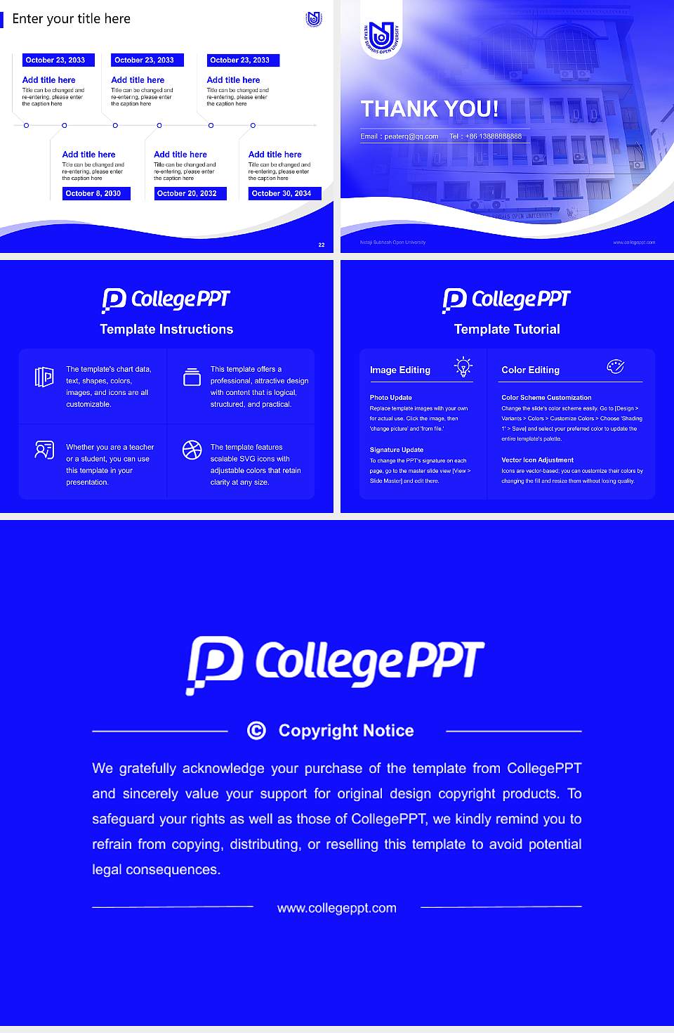 Netaji Subhash Open University Lecture Sharing and Networking Event PPT Template4:3 ratio PPT effect preview image4