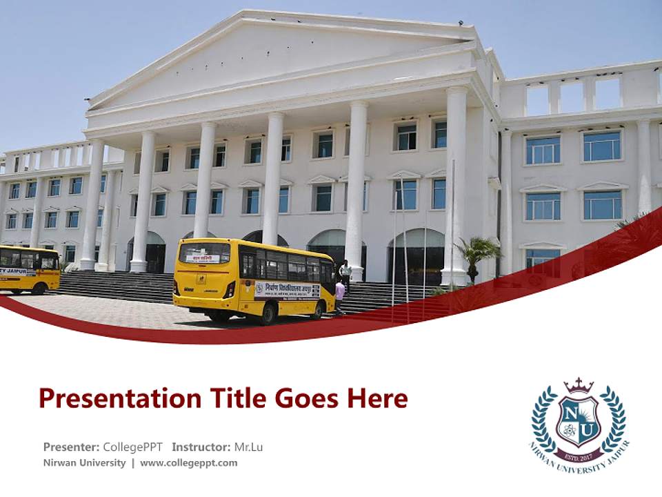 Nirwan University Course/Courseware Creation PPT Template4:3 ratio PPT effect preview image5