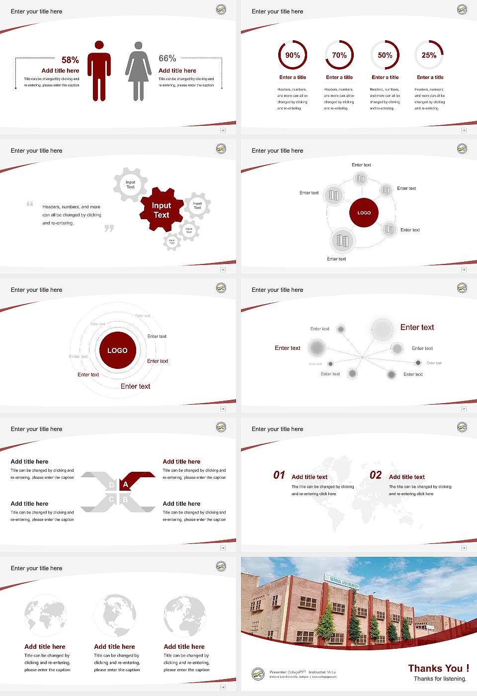 National Law University, Jodhpur Course/Courseware Creation PPT Template16:9 ratio PPT effect preview image4