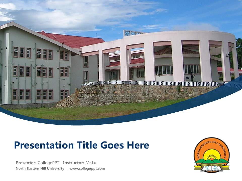 North Eastern Hill University Course/Courseware Creation PPT Template4:3 ratio PPT effect preview image5