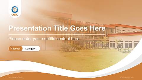 O.P. Jindal University Lecture Sharing and Networking Event PPT Template