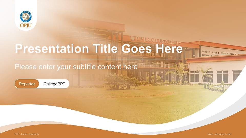 O.P. Jindal University Lecture Sharing and Networking Event PPT Template16:9 ratio PPT effect preview image