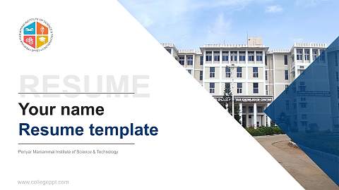 Periyar Maniammai Institute of Science & Technology Resume PPT Template