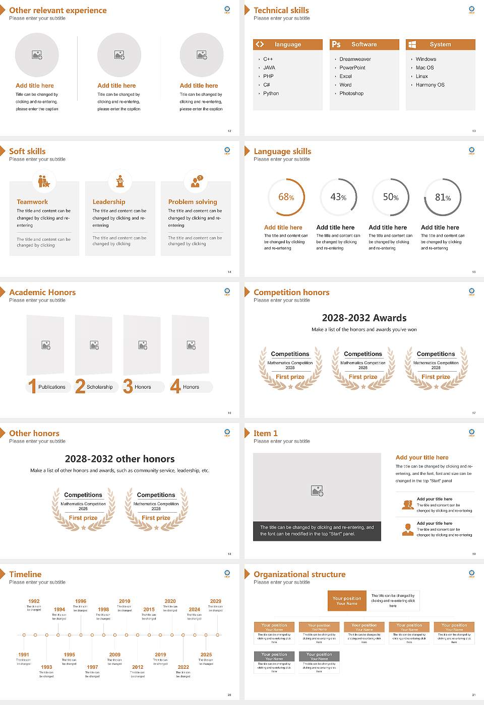 O.P. Jindal University Resume PPT Template16:9 ratio PPT effect preview image3