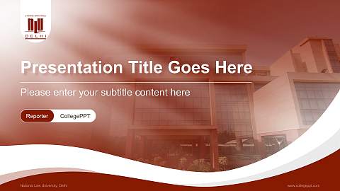 National Law University, Delhi Lecture Sharing and Networking Event PPT Template