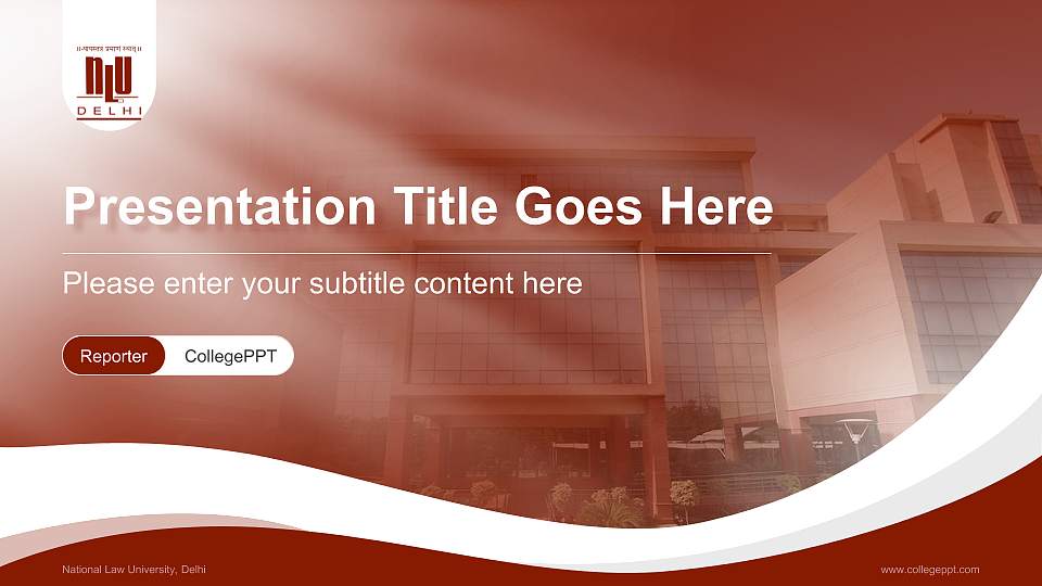 National Law University, Delhi Lecture Sharing and Networking Event PPT Template16:9 ratio PPT effect preview image