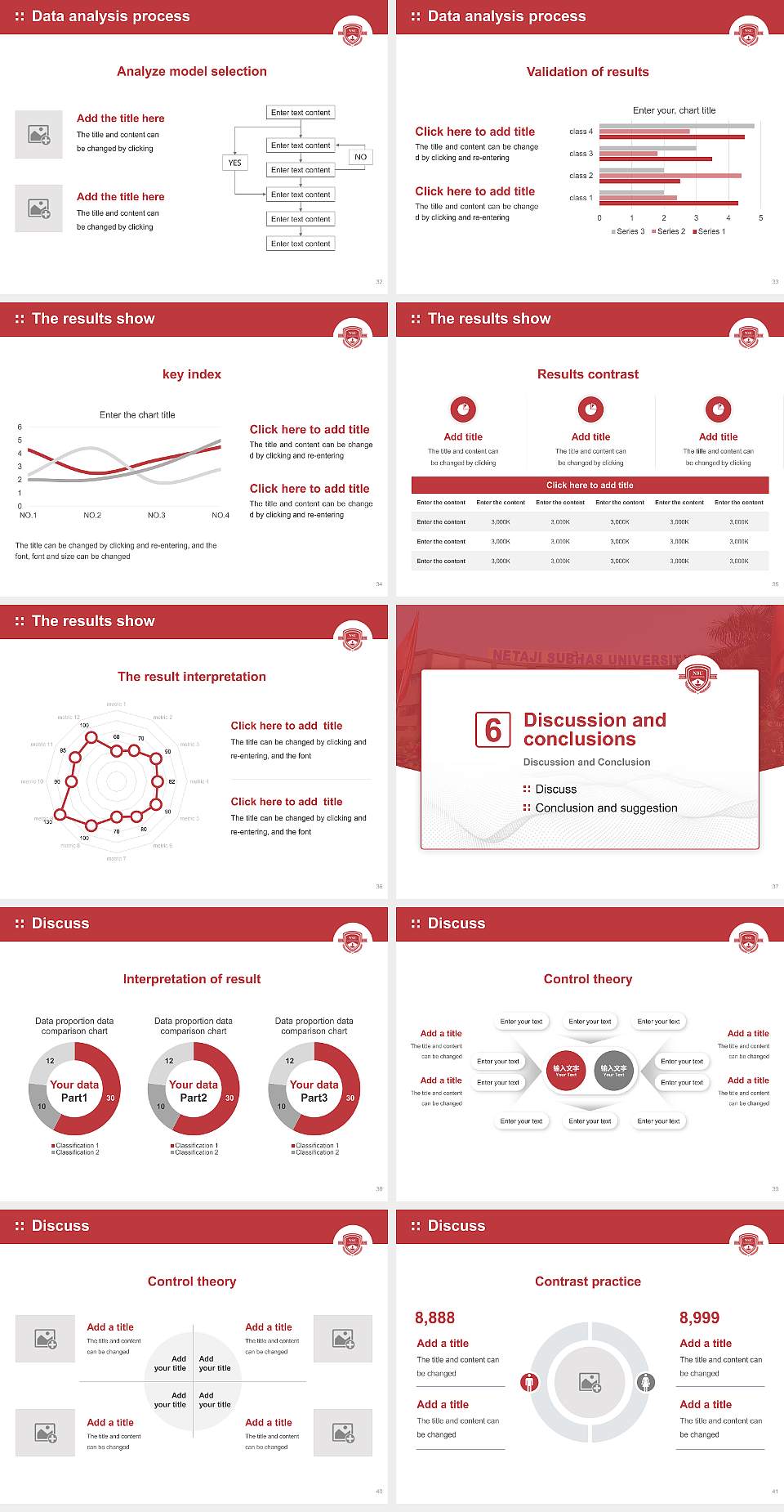 Netaji Subhas University Graduation Thesis Defense PPT Template4:3 ratio PPT effect preview image5