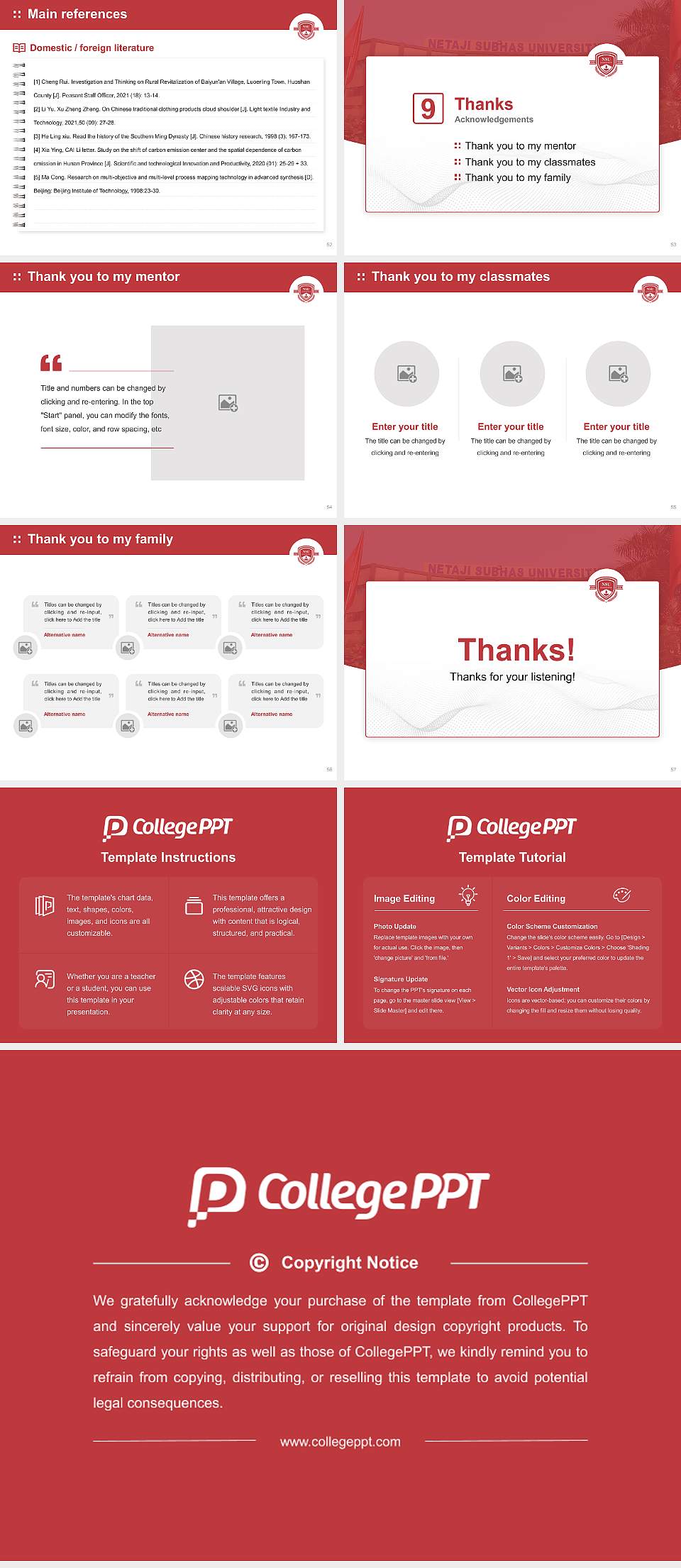 Netaji Subhas University Graduation Thesis Defense PPT Template4:3 ratio PPT effect preview image7