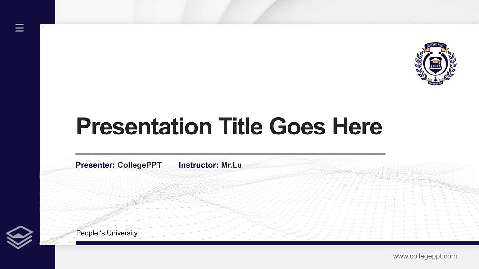 People ‘s University Thesis Proposal/Graduation Defense PPT Template16:9 ratio PPT effect preview image