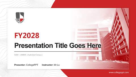 SVKM’s NMIMS-（Hyderabad Campus） Academic Presentation/Research Findings Report PPT Template